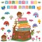 Carson Dellosa Welcome to Our Class 63-Piece Bundle Bulletin Board Set, Colorful Cardstock Banner, Mushroom and Leaf Name Labels, Fairy Tale Forest Theme Decorations for Homeschool and Classroom Decor